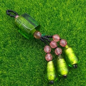 Emerald Glass Artisan Dangle Pendant P304
